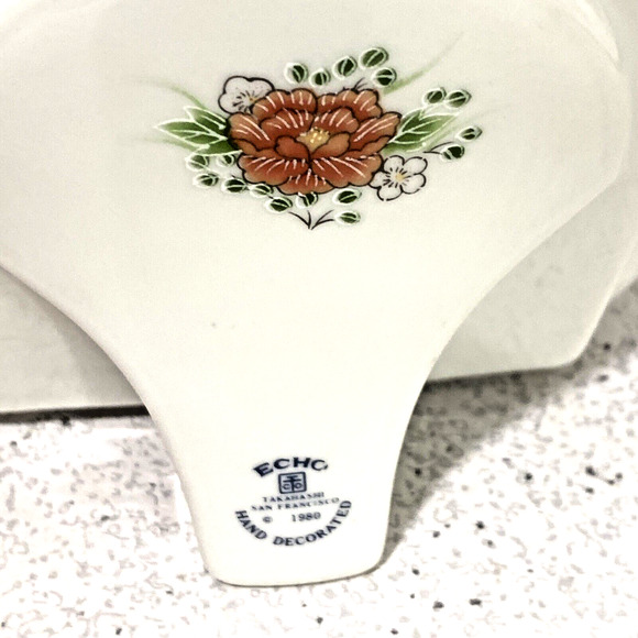 Takahashi ECHO Porcelain Easel Style Photo Frame Picture Holder 3.5" X 5" Oval - Picture 5 of 9